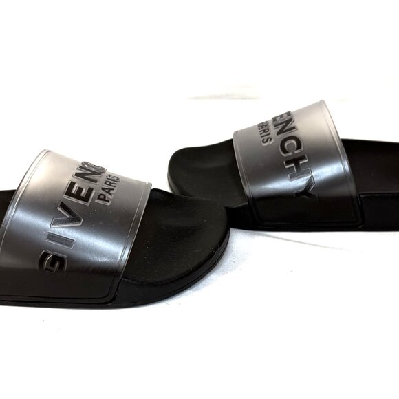 New Never Worn Givenchy Paris Transparent Rubber Slides – Neutral